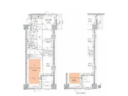 オーパスレジデンス目黒洗足(2LDK/1階)の間取り写真