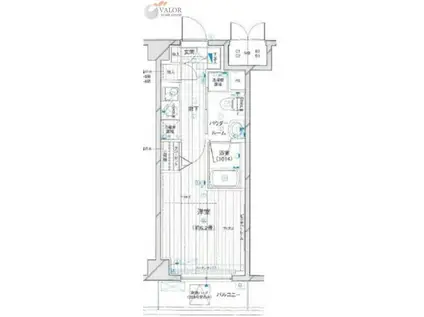 メインステージ川崎III(1K/5階)の間取り写真