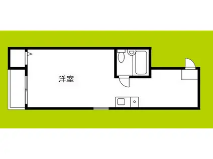 ハイツ加賀屋(1K/1階)の間取り写真