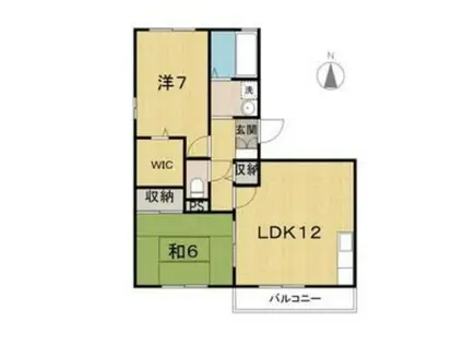 ウイングIII(2LDK/3階)の間取り写真