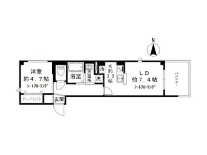 PERSIMMON(1LDK/3階)の間取り写真