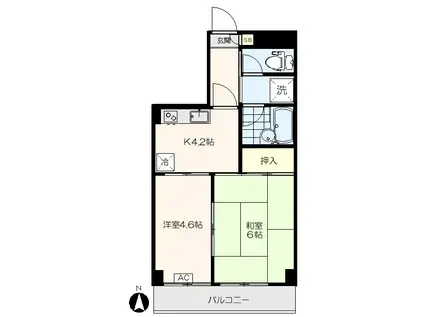 シティ練馬(2K/2階)の間取り写真