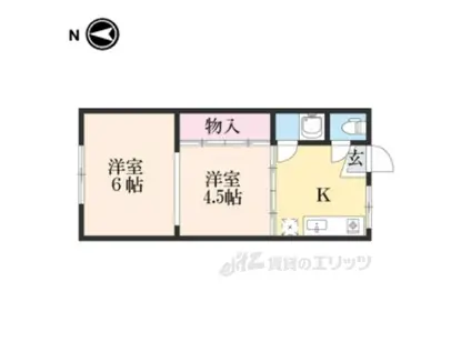 バウハウス8(1K/1階)の間取り写真