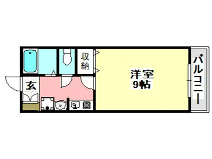 セントヴィラ(1K/1階)の間取り写真