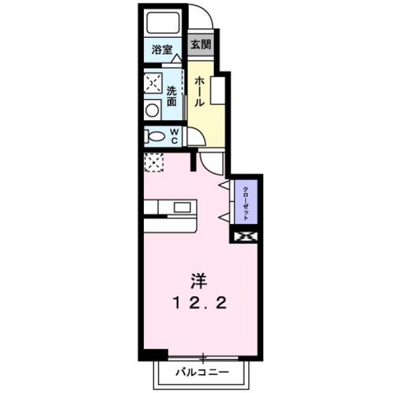 セレッソ(ワンルーム/1階)の間取り写真