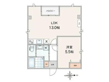 アーバンステージ東十条(1LDK/6階)の間取り写真