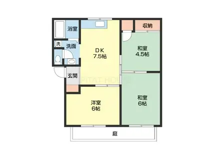 セジュール木ノ本(3DK/2階)の間取り写真