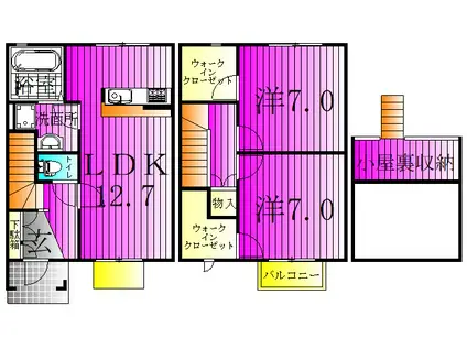 メゾンヌーヴ柏の葉A(2LDK/1階)の間取り写真