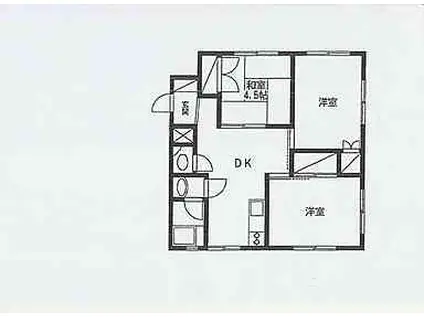 羽生栄マンション(3DK/5階)の間取り写真