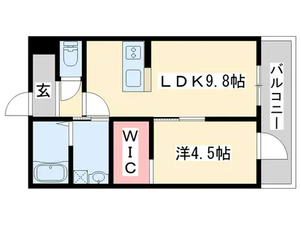 シャインコート緑丘(1LDK/2階)の間取り写真