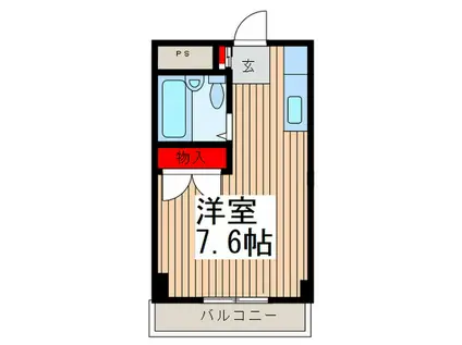 メゾン・ド・ミニヨン(ワンルーム/3階)の間取り写真