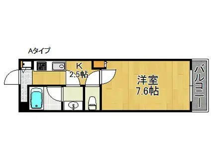K アビテ(1K/2階)の間取り写真