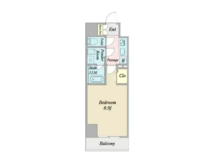 ALBERO(1K/8階)の間取り写真