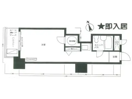 パラシオン浜松町(ワンルーム/2階)の間取り写真