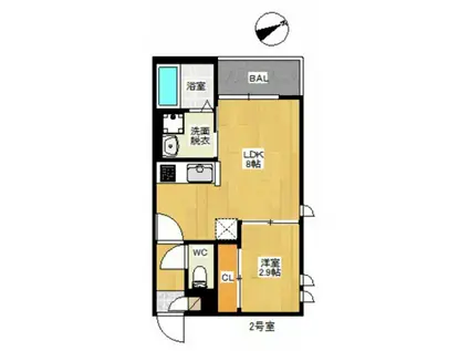 REGALEST GRACE NAGATSUKA(1LDK/1階)の間取り写真