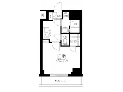 ランドスクエア板橋(1K/4階)の間取り写真