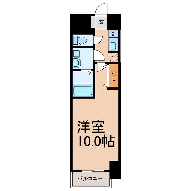 S-RESIDENCE春日井(1K/11階)の間取り写真