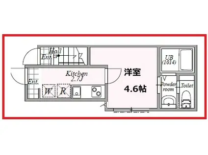 コルザ柴又(1K/1階)の間取り写真