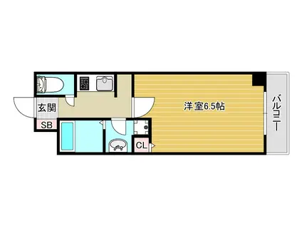 モンテノーム南堀江(1K/8階)の間取り写真