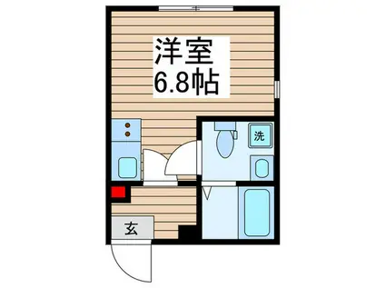 ハーモニーテラス北小岩XVII(ワンルーム/1階)の間取り写真