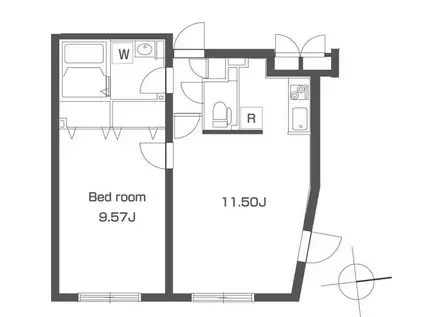 ブランシェ高円寺(1LDK/4階)の間取り写真