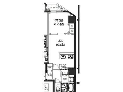 S-RESIDENCE駒込六義園(1LDK/5階)の間取り写真