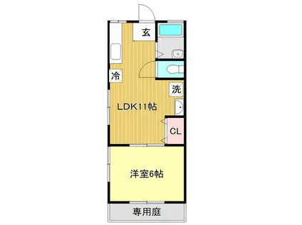 ハイツ大谷(1LDK/1階)の間取り写真