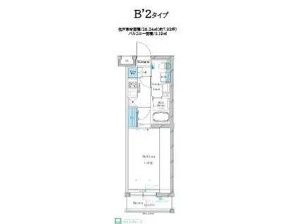 ガリシア蒲田六郷コート(1K/5階)の間取り写真