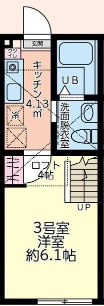 メゾンマグノリア(1K/1階)の間取り写真