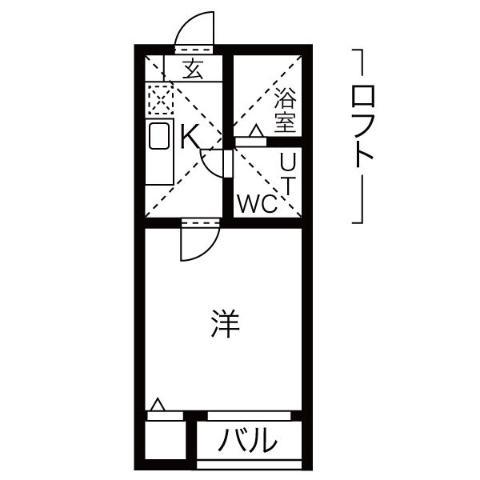 エスポワール本陣(1K/2階)の間取り写真