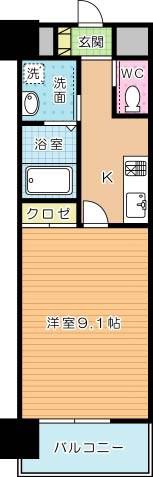 MDIシエルコンティーレ曽根北町(1K/5階)の間取り写真