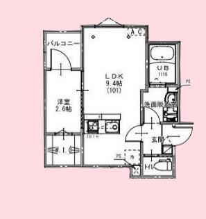 KEIAI RESIDENCE 大和田V(1LDK/2階)の間取り写真
