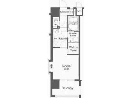 エンクレスト天神MERSII(1K/10階)の間取り写真