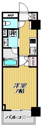 MFPRコート武蔵小山(1K/4階)の間取り写真
