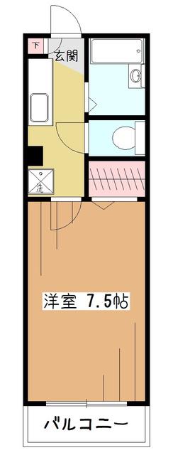 メゾンドプレステージ(1K/3階)の間取り写真