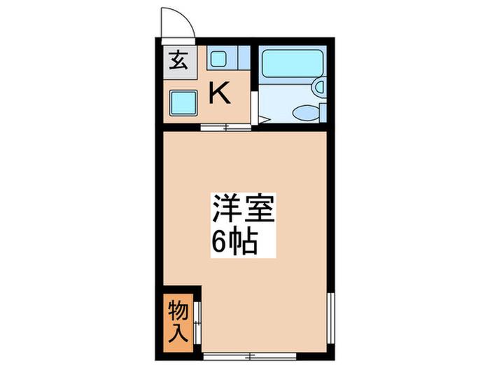 N・FLAT(1K/1階)の間取り写真