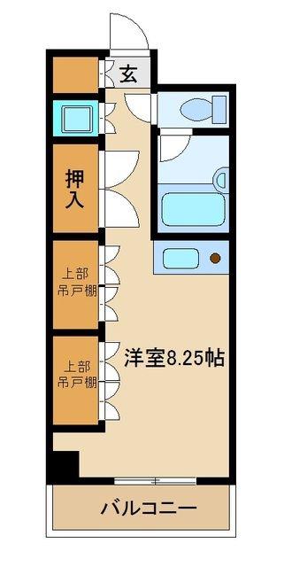 ダイヤキャビン(ワンルーム/2階)の間取り写真