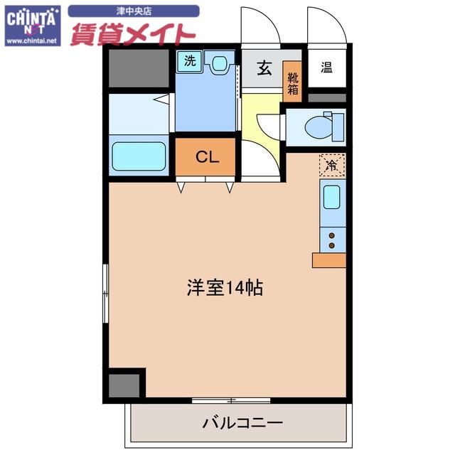 セントアビエス(ワンルーム/3階)の間取り写真