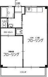 グレースフル(1LDK/1階)の間取り写真