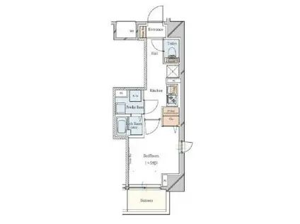 ガリシア駒込イースト(1K/6階)の間取り写真