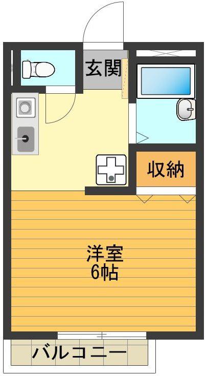クラッセ高尾(1K/1階)の間取り写真