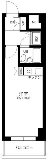 シティコープ浅草橋90(ワンルーム/3階)の間取り写真