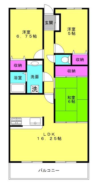 サンロイヤル加古川リバージュIV(3LDK/3階)の間取り写真
