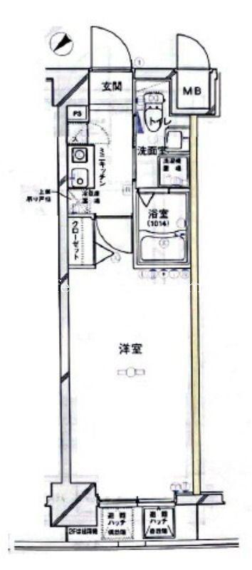 グリフィン新横浜・参番館(1K/8階)の間取り写真