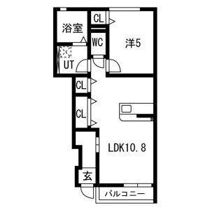 シティハウス花園町(1LDK/1階)の間取り写真