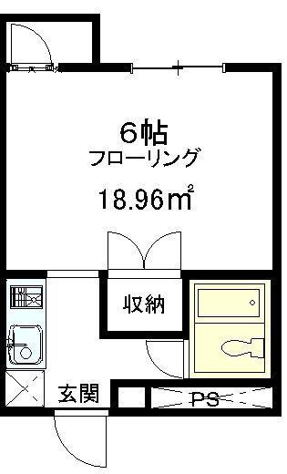 マイコート真宮(ワンルーム/5階)の間取り写真