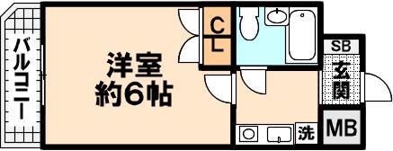 ダイアパレス水木通弐番館(1K/3階)の間取り写真