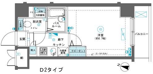 フェニックス横濱吉野町(1K/8階)の間取り写真