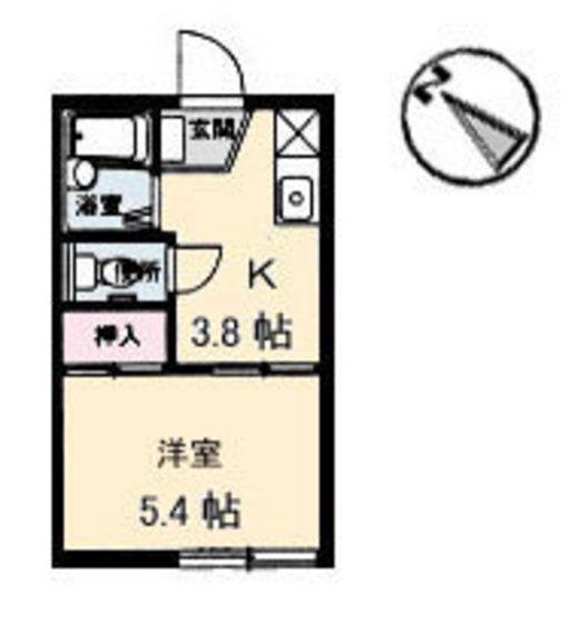 セフィラ陽光(1K/1階)の間取り写真