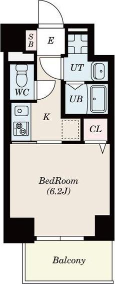 S-RESIDENCE上飯田ウエスト(1K/11階)の間取り写真
